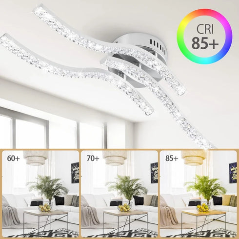 Aurora LED Deckenleuchte Wellenform Acryl | Shiraki