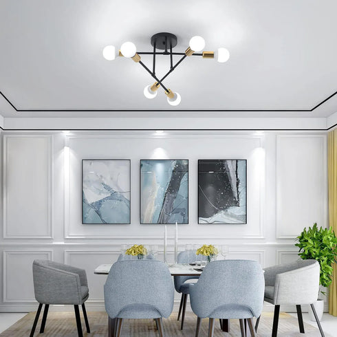Emilie Moderne LED Kronleuchter 6 Lichter | Shiraki