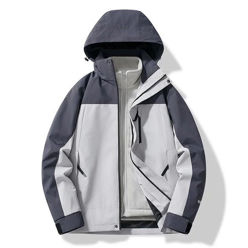 SKIJACKE MIT VERSTELLBARER KAPUZE FÜR DAMEN UND HERREN