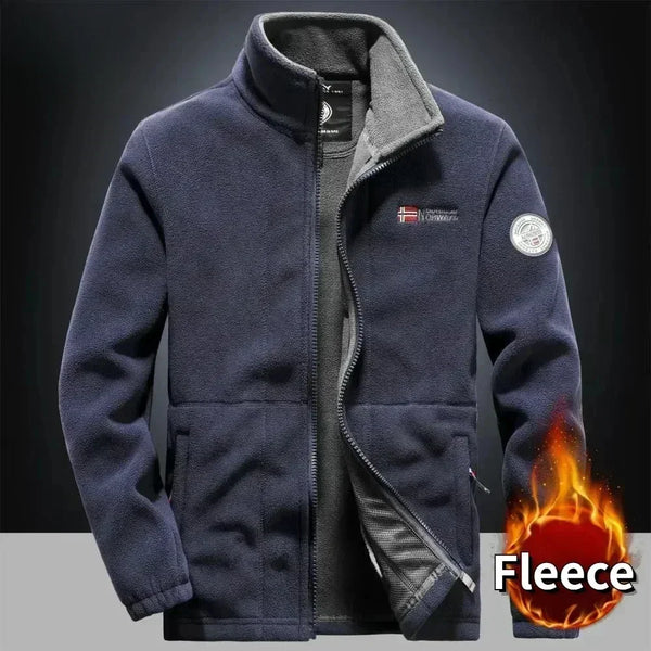 Helmar Herren Fleecejacke mit Stehkragen