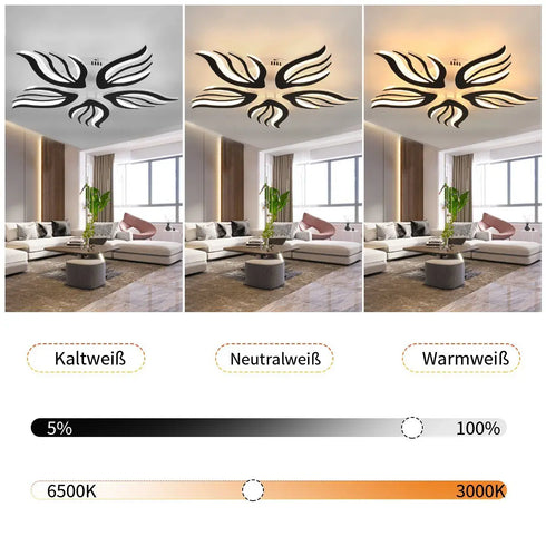 Finn LED Deckenleuchte Blumenform dimmbar | Shiraki