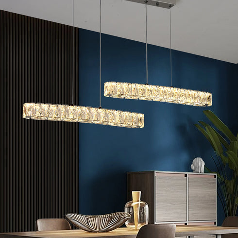 Odette – Moderne LED-Kristall-Deckenleuchte, Chrom-Kronleuchter | Shiraki