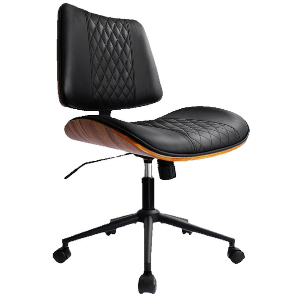 Lorenzo – Samt-Bürohocker mit Rollen Niedriger Rückenlehne & Höhenverstellung