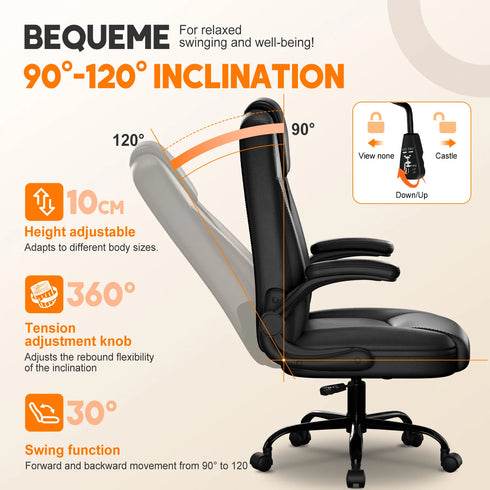 Rocco Ergonomischer Bürostuhl – Premium Leder & Memory Foam