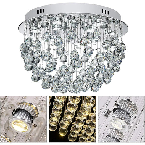 Luce Moderne Kristall-Kronleuchter-Deckenleuchte mit 9 Lichtquellen | Shiraki