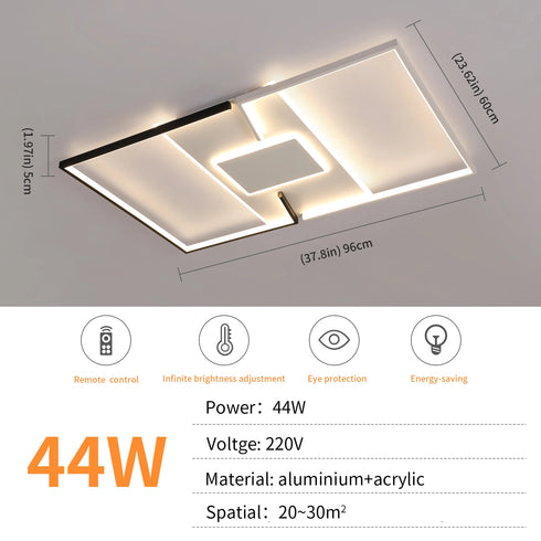 Nils LED Deckenleuchte Dimmbar Aluminium und Eisen | Shiraki