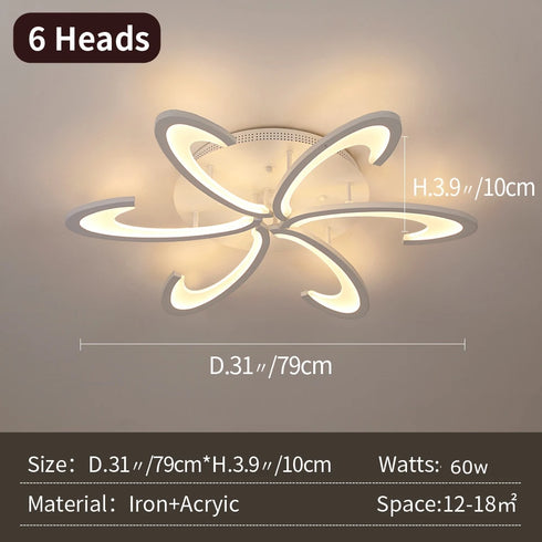 Siena Modern Acrylic LED Chandelier Ceiling Light | Shiraki