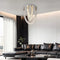 Marcelline – Luxus Kristall LED-Deckenleuchte Silber | Shiraki