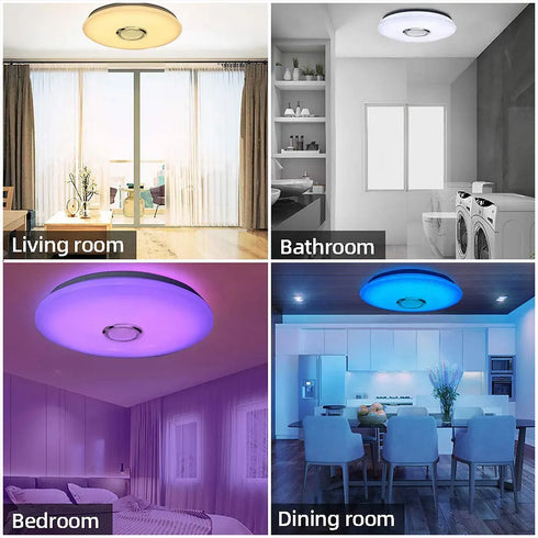 Nikolai Intelligente RGB LED-Deckenleuchte mit Bluetooth-Lautsprecher & App-Steuerung