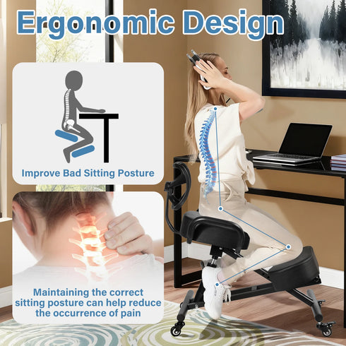 Niccolò Ergonomischer Kniesitz mit Rückenlehne für Komfort & Haltung