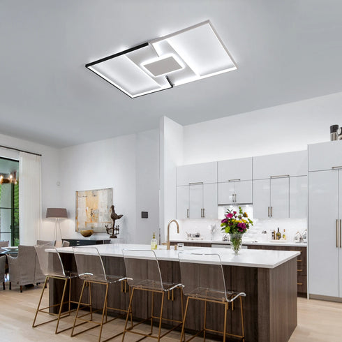 Nils LED Deckenleuchte Dimmbar Aluminium und Eisen | Shiraki