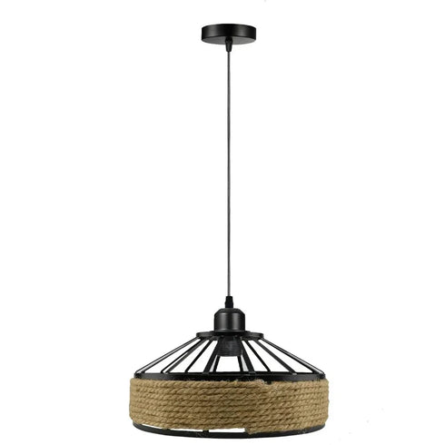 Linnea Vintage Wandleuchte Rattan & Holz E27 | Shiraki