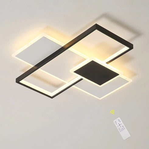 Bjorn LED Deckenleuchte rechteckig 46 W dimmbar Schwarz-Weiß | Shiraki