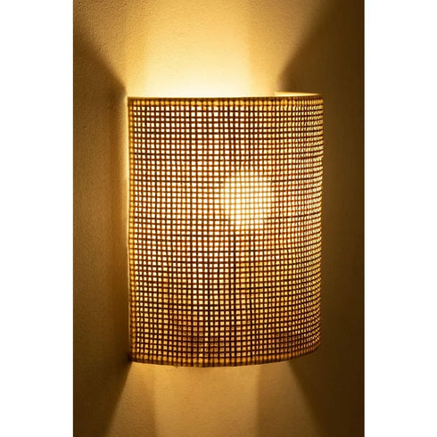 Marceline Wandleuchte Bambus & Metall | Shiraki