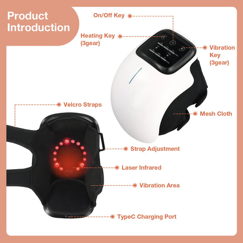 Beheiztes Kniemassagegerät Kabelloser LED-Bildschirm | KneeRelax Pro