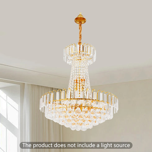 Geneviève Kristall-Chandelier | Goldene Luxus-K9-Deckenleuchte