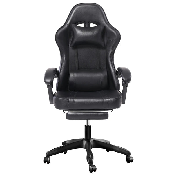 Davide Ergonomischer Gaming-Stuhl – PU-Leder, Fußstütze & Lendenstütze