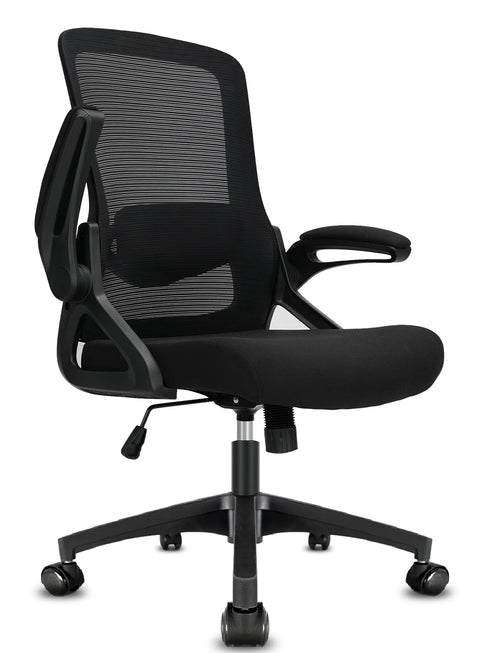 Emanueleo Ergonomischer Bürostuhl mit 90°-Armlehnen und Lendenstütze