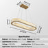 Serena LED Oval Pendelleuchte | Moderne Kristall-Deckenlampe für Küche & Esszimmer