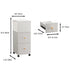 Iori Nachttisch mit Licht 2AC 2USB Ladestation Bluetooth-Lichtstreifen | Shiraki