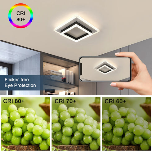 Élodie – LED Deckenleuchte 30W Quadratisch 4500K Neutralweiß | Shiraki
