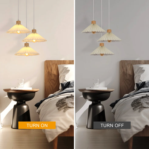 Sofie 3-flammige Pendelleuchte E27 Metall/Glas | Shiraki