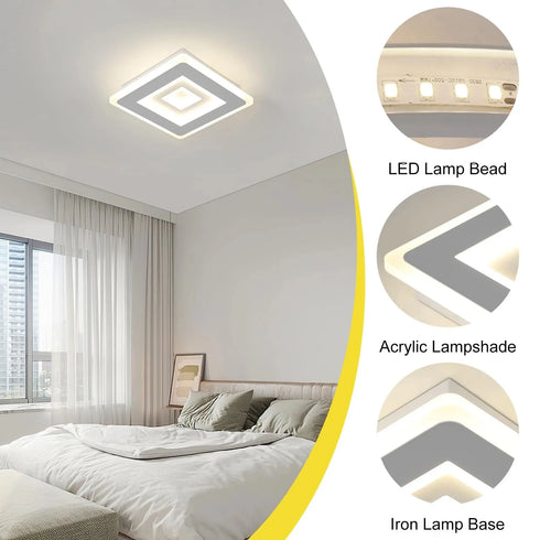 Aurelia – LED Deckenleuchte Ultra-Slim Acryl Neutralweiß | Shiraki