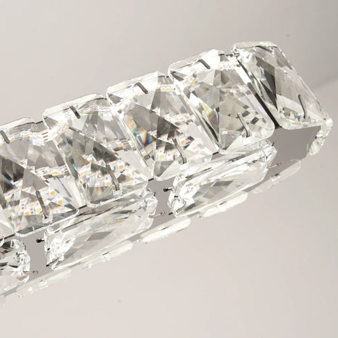 Odette – Moderne LED-Kristall-Deckenleuchte, Chrom-Kronleuchter | Shiraki