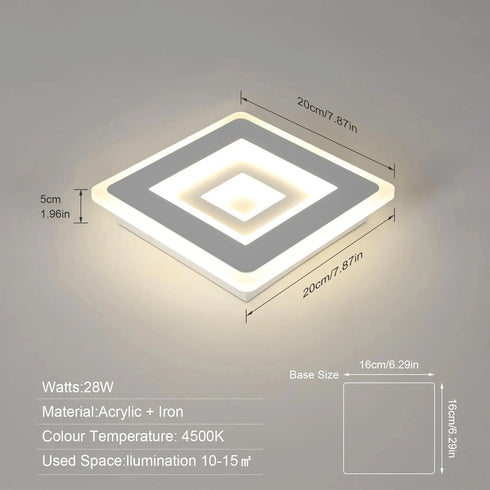 Aurelia – LED Deckenleuchte Ultra-Slim Acryl Neutralweiß | Shiraki