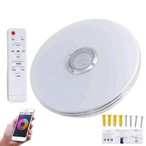 Nikolai Intelligente RGB LED-Deckenleuchte mit Bluetooth-Lautsprecher & App-Steuerung