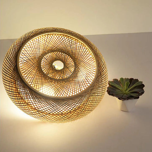 Sigrid Rattan Deckenleuchte Handgewebt | Shiraki