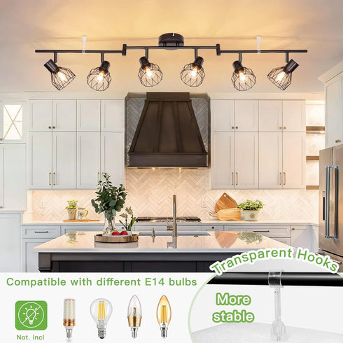 Noira – Schwenkbare LED-Deckenleuchte 6-flammig im modernen Stil | Shiraki