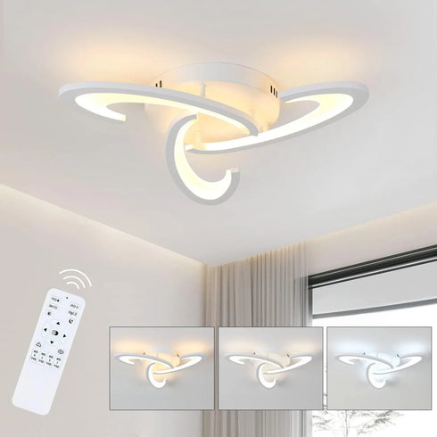 Noelle Dimmbares LED-Deckenlicht mit Fernbedienung 3-flammig | Shiraki