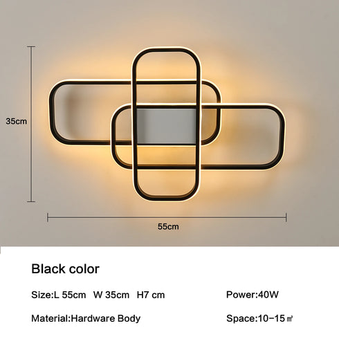 Amaris – Moderne LED Deckenleuchte 44W Rechteckig Dimmbar | Shiraki