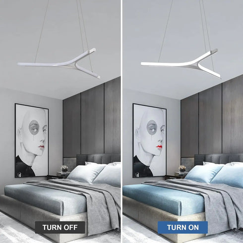 Sanna LED Pendelleuchte dreieckig 30 W 6500 K Weiß | Shiraki