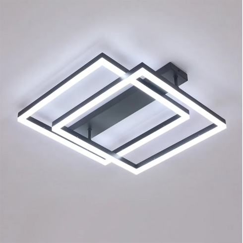 Freja LED Deckenleuchte 50 cm Quadrat Acryl Modern | Shiraki
