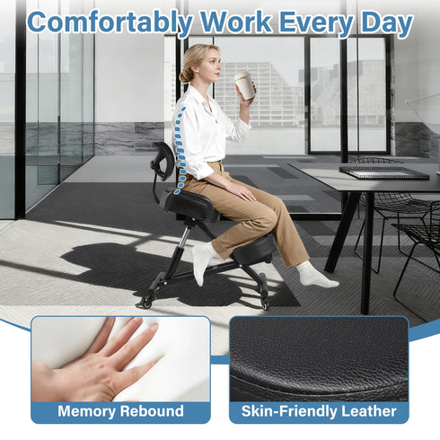 Niccolò Ergonomischer Kniesitz mit Rückenlehne für Komfort & Haltung