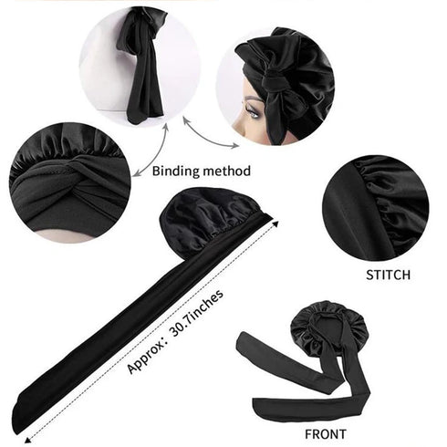 Satin Schlafhauben Nachtmütze für Damen | HaarTraum