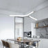 Sanna LED Pendelleuchte dreieckig 30 W 6500 K Weiß | Shiraki