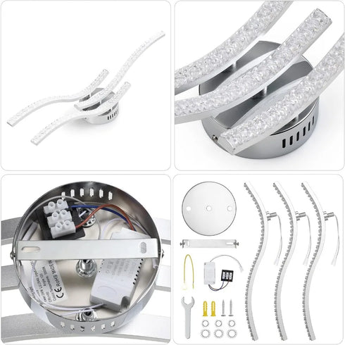 Aurora LED Deckenleuchte Wellenform Acryl | Shiraki
