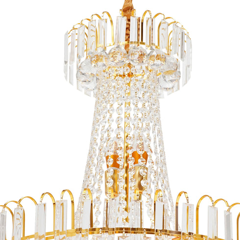 Geneviève Kristall-Chandelier | Goldene Luxus-K9-Deckenleuchte