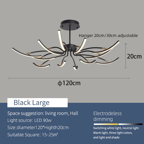 Noira – LED-Deckenleuchte mit Fernbedienung & Dimmfunktion | Shiraki