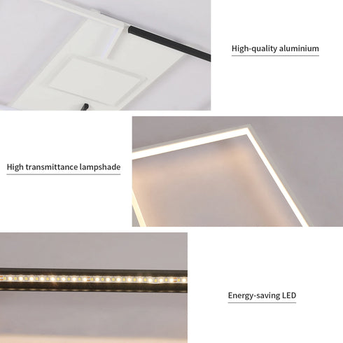Nils LED Deckenleuchte Dimmbar Aluminium und Eisen | Shiraki