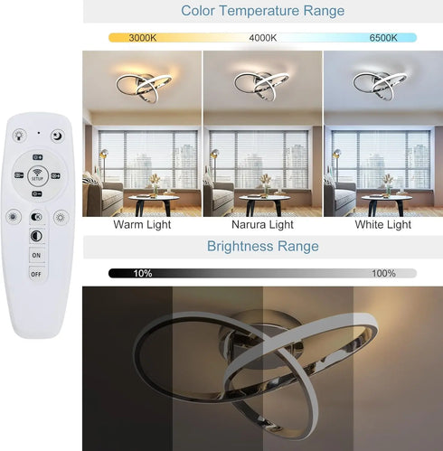 Elysia LED Deckenleuchte dimmbar mit Fernbedienung | Shiraki