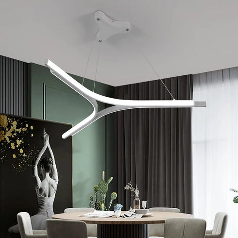 Sanna LED Pendelleuchte dreieckig 30 W 6500 K Weiß | Shiraki