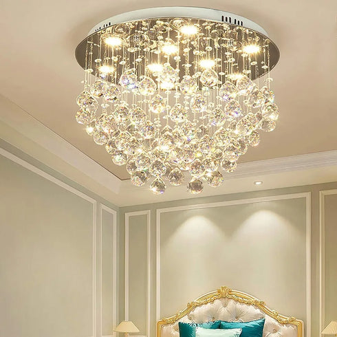 Luce Moderne Kristall-Kronleuchter-Deckenleuchte mit 9 Lichtquellen | Shiraki