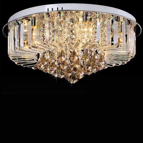Elin LED Kristall-Deckenleuchte E14 Metall Chrom | Shiraki