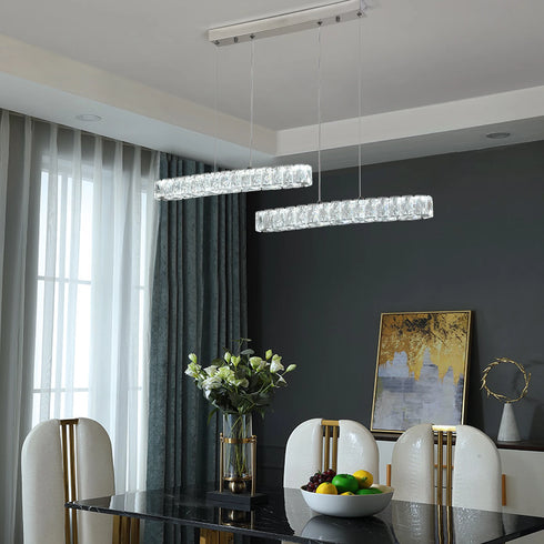 Odette – Moderne LED-Kristall-Deckenleuchte, Chrom-Kronleuchter | Shiraki