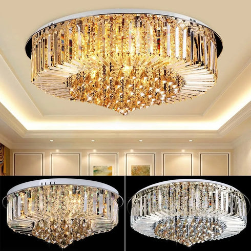 Elin LED Kristall-Deckenleuchte E14 Metall Chrom | Shiraki