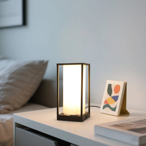 Liv Tischlampe rechteckig E27 Touch 3 Ebenen | Shiraki